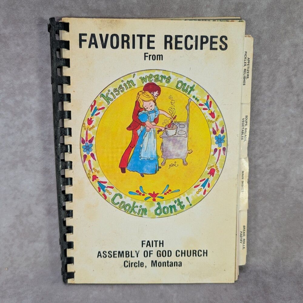 1979 Faith Assembly Of God Church Circle Montana MT Vintage Cookbook Recipe Book